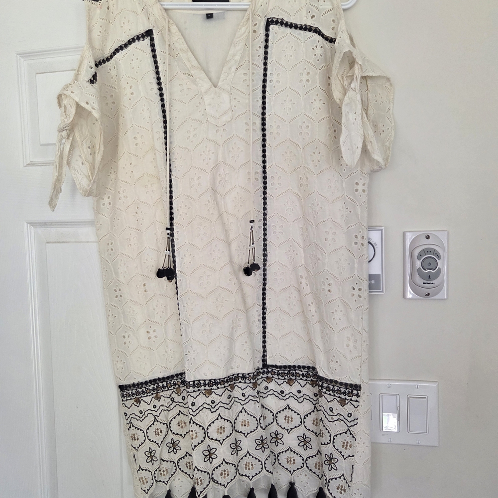 HEMANT & NANDITA Ivory Lace Dress